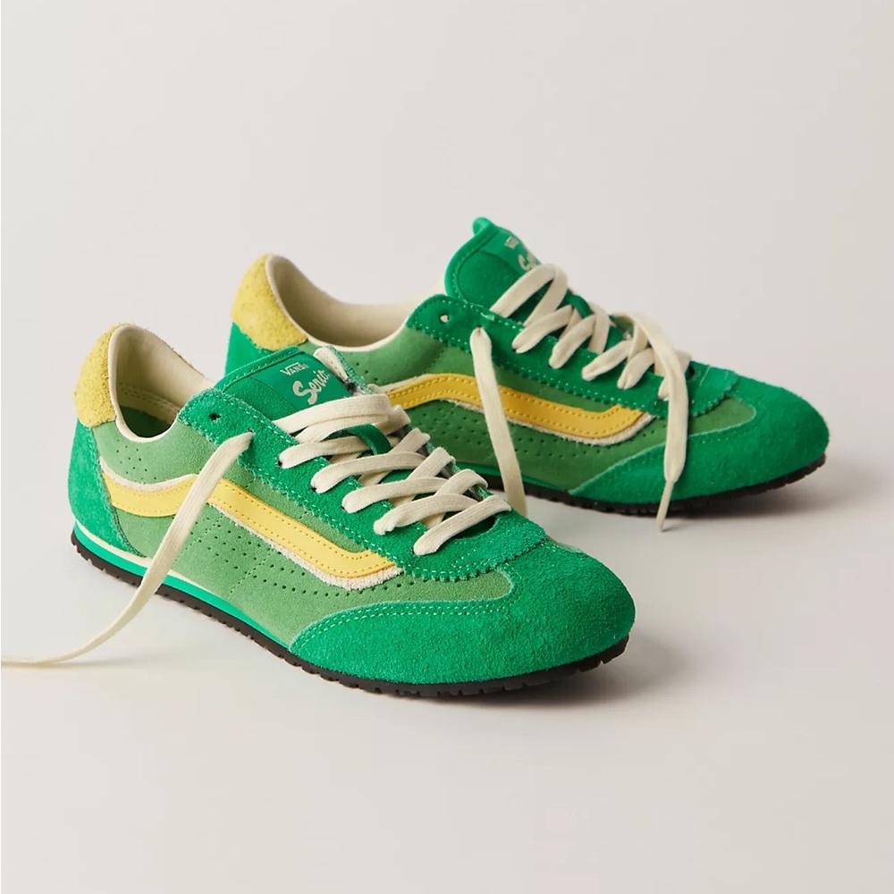 NWT Vans Super Lowpro Sneakers in Vivid Verdant/Space Yellow, Sz. 8.5